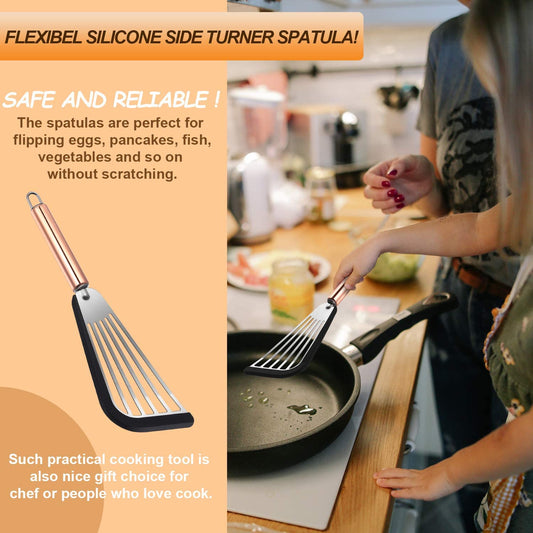 Stainless Steel Silicone Anti-scald Frying Spatula