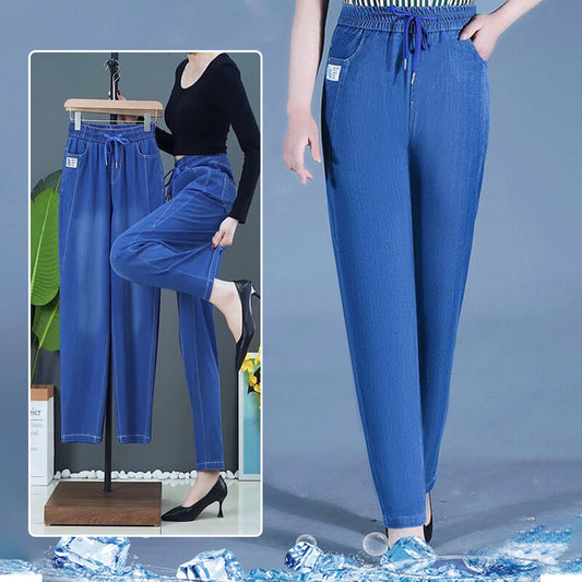 🔥2025 Hot Sale🔥Slim Casual Straight Ice Silk Jeans👖