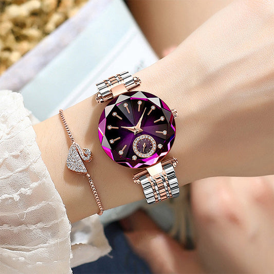 Women's Luxury Shiny Waterproof Stainless Steel Watch