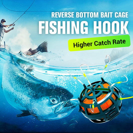 🔥2025 Hot Sale🔥Reverse Bottom Bait Cage Fishing Hook