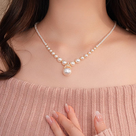 🔥50% OFF🔥Vintage Elegant Zirconia Imitation Pearl Necklace