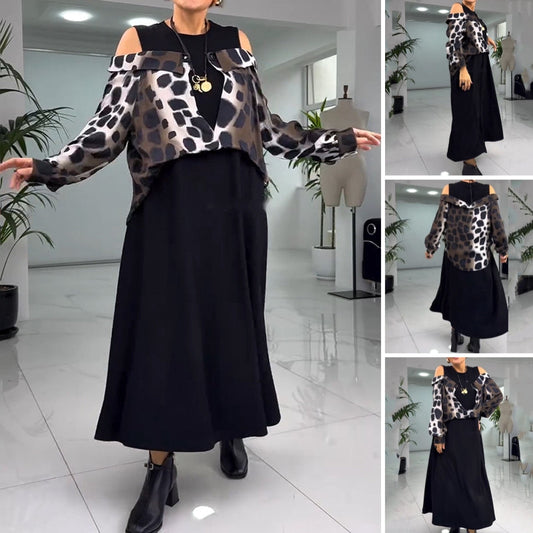 💞Spring New Arrival💞Women's Unique Cold Shoulder Overlay Dress