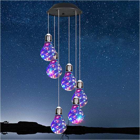 Outdoor Solar LED Copper Wire Wind Chime Light Bulb Ball