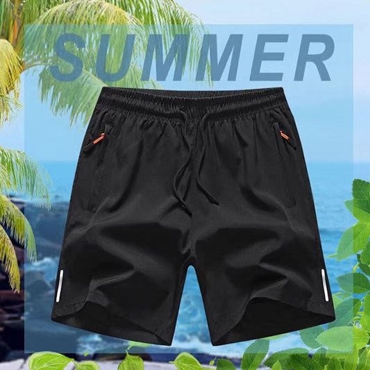 Men's Summer Elastic Shorts with Pockets