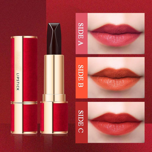 Three-color Velvet Matte Waterproof Non-stick Lipstick