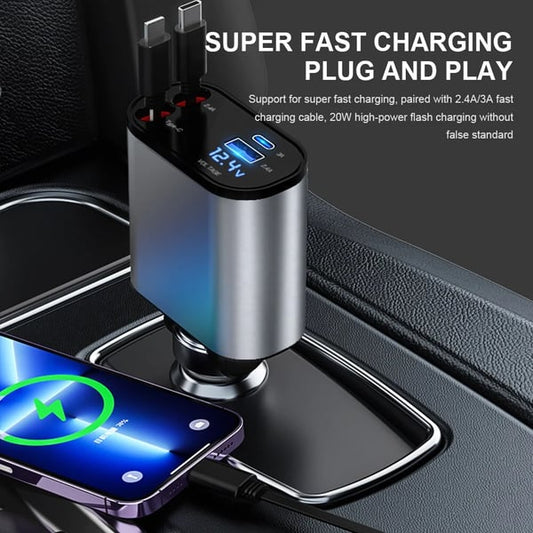 🎁Hot Sale 49% OFF⏳Fast Charge Retractable Car Charger