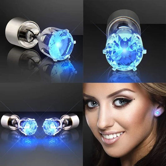 Stylish LED Luminous Crown Earrings