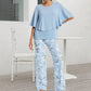 🔥 50% OFF🔥Women’s Printed Pants and Crew Neck Top Set