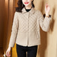 Women's Warm Button-Down Quilted Jacket With Pockets