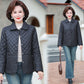 Women's Warm Button-Down Quilted Jacket With Pockets