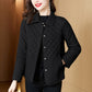 Women's Warm Button-Down Quilted Jacket With Pockets