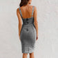 🍹New Arrival👗Women's U-Neck Denim Bodycon Cami Dress