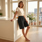 👖New Arrival❣️Women's Casual Comfortable Elastic Waist Capri Pants
