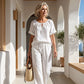 💟 50%OFF⏰Drawstring Top & Pants-Women's Loungewear Set, Casual Daily Style