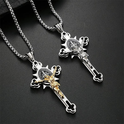 ✨Buy 1 Get 1 Free✨Benedict Protection Cross Power Pendant Necklace