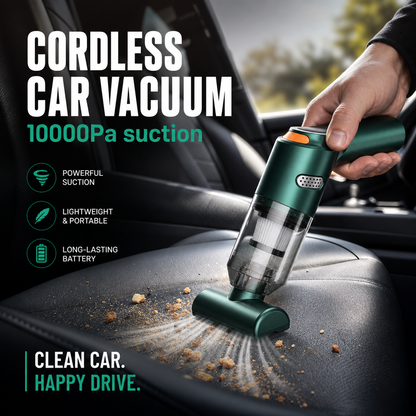 📢📢50% OFF !!⏰Cordless Car Vacuum – 10000Pa Suction & 4000mAh Battery 🚗