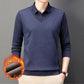 Men's Fake 2-Piece Knitted Shirt