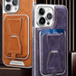 Magnetic Leather Case with Card Pocket for iPhone 15/14/13/12 Pro Max