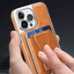 Magnetic Leather Case with Card Pocket for iPhone 15/14/13/12 Pro Max