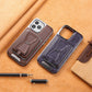 Magnetic Leather Case with Card Pocket for iPhone 15/14/13/12 Pro Max