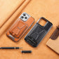 Magnetic Leather Case with Card Pocket for iPhone 15/14/13/12 Pro Max