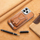 Magnetic Leather Case with Card Pocket for iPhone 15/14/13/12 Pro Max