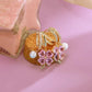 Buy 1 Get 1 Free🌸Fashion crystal four-petal flower pearl earrings