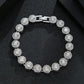 Men's Hip Hop Round Rhinestone Necklace Fully Paved Crystal Chain for Street Dance
