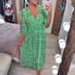 💖Summer Hot Sale 50% OFF💖Bohemian Casual Print V-neck Waist Wrap Long Dress