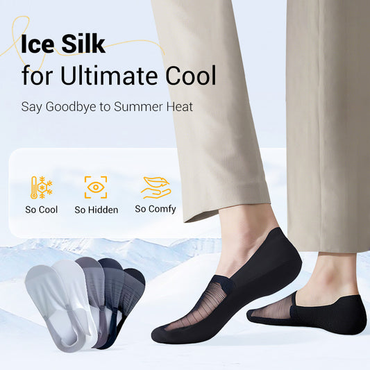 5 Pairs Ice Silk No-Show Socks Set