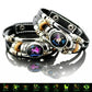 💥Last-Day Sale for $9.99☪️Glow-in-the-Dark Leather Zodiac Sign Bracelet For Men and Women (6.9/8.1 inches)♑️
