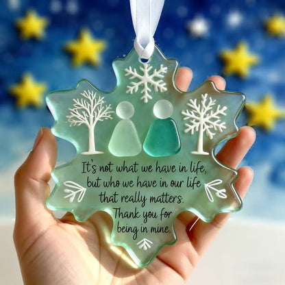 🌊Snowflake-Shaped Sea Glass Friendship Decor❄Shaped by Nature & Crafted by Hand!