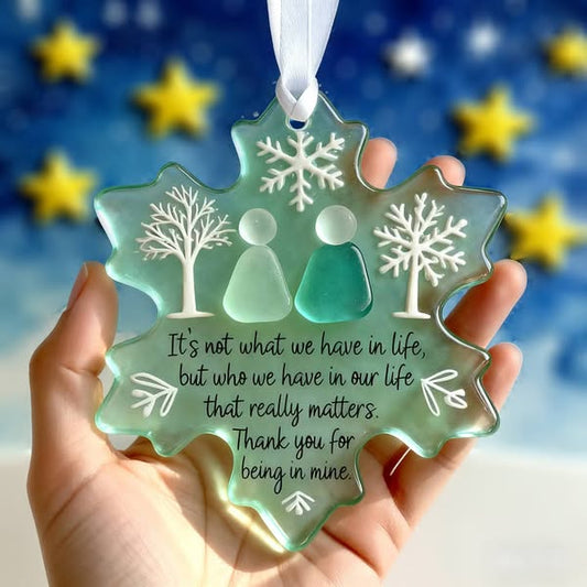 🌊Snowflake-Shaped Sea Glass Friendship Decor❄Shaped by Nature & Crafted by Hand!