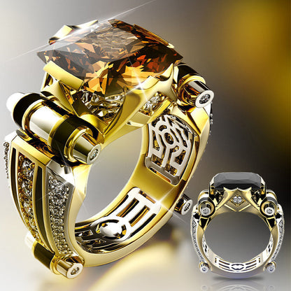 🎁Hot Sale🔥Heavy Duty Vintage Zirconia Wide Band Ring