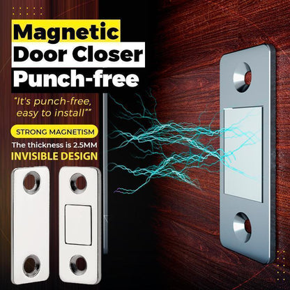 Magnetic Door Closer Without Perforations