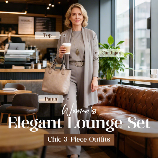 💞Free Shipping💞Elegant 3-piece Set Including Long Cardigan, Top and Pants
