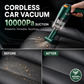 📢📢50% OFF !!⏰Cordless Car Vacuum – 10000Pa Suction & 4000mAh Battery 🚗