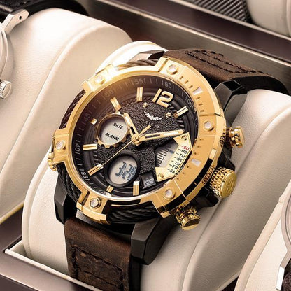 🎄Christmas Sale 50% OFF🔥Multifunctional Dual Display 3ATM Waterproof Men's Quartz Sports Watch