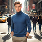 ✨2025 Hot Sale✨Men's Solid Color Premium Turtleneck Sweater