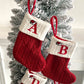 🔥Hot Sale🔥Cozy Knit Socks, Embroidered Candy Gift Bag, Letter Christmas Stocking