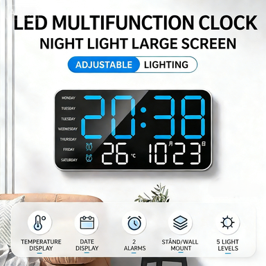 🔥Multifunctional decorative LED digital wall clock, the limitless digital clock for the modern Norwegian home