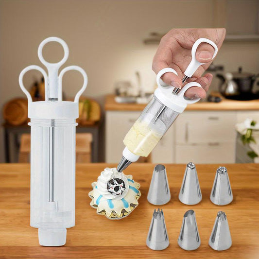 📢📢50% OFF !! ⏰Stainless Steel Cake Decorating Gun Kit