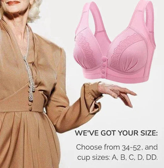 📢50% OFF!!⏰Front Button Breathable Skin-Friendly Cotton Bra