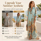 Women's Elegant Retro Print Maxi Dress