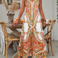 👗2026 Hot Sale✨Women’s Retro Print V-Neck Sleeveless Maxi Dress