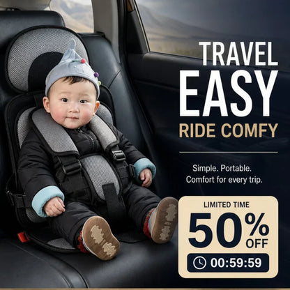 💞50K+ SOLD!🧳👶Portable Child Protection Car Seat – Lightweight 0.4kg, foldable & breathable mesh. 5‑point safety harness for 0‑12 years – stress‑free travel! 🚗✨