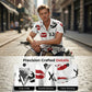 Men's Kiss Print Short-Sleeve Button-Up Shirt
