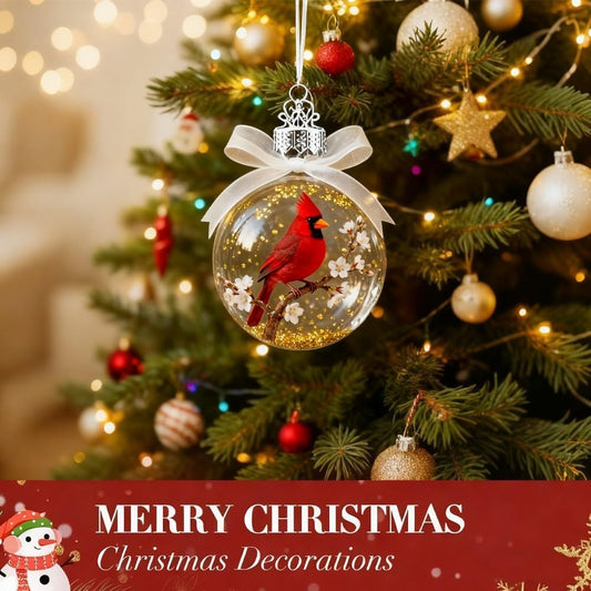 🔥Buy 1 Get 1 Free🔥Nature's Bird Glass-Look Sphere Ornament