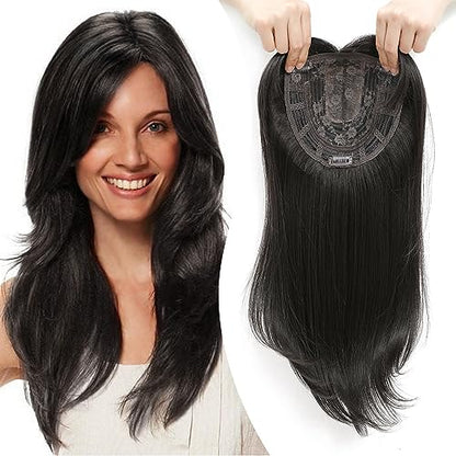 💇 ♀️Top Layered Hairpieces with Bangs for Women with Thinning Hair