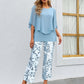🔥 50% OFF🔥Women’s Printed Pants and Crew Neck Top Set